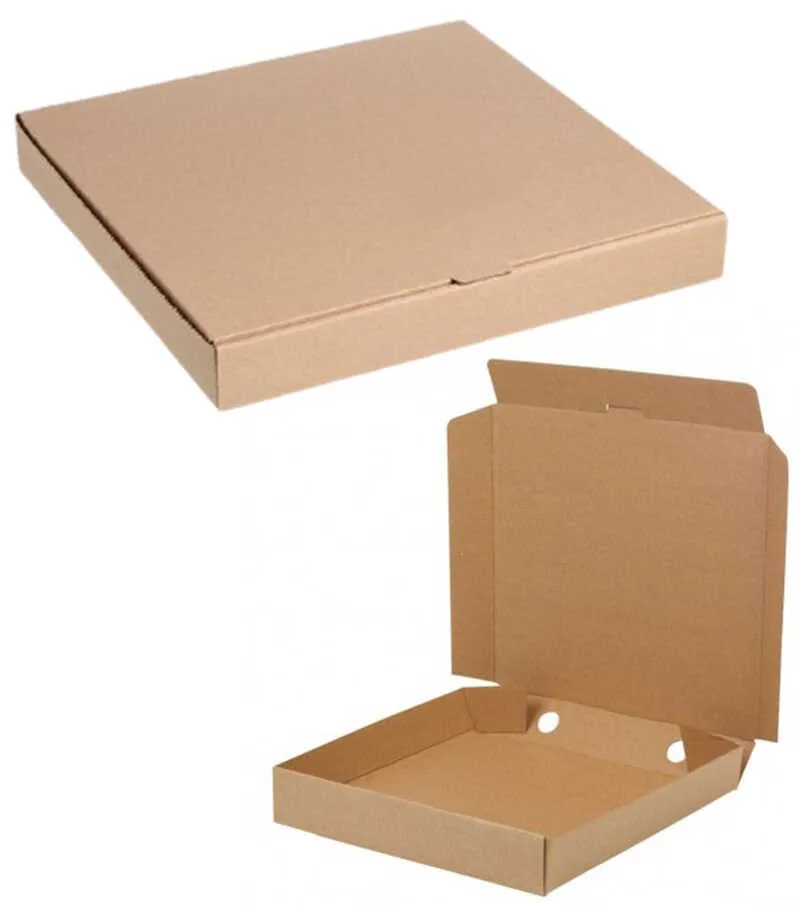 5 x 5 x 1.5 Inch ( L x W x H) Brown Kraft Paper Pizza Box Plain And  Customized Printing