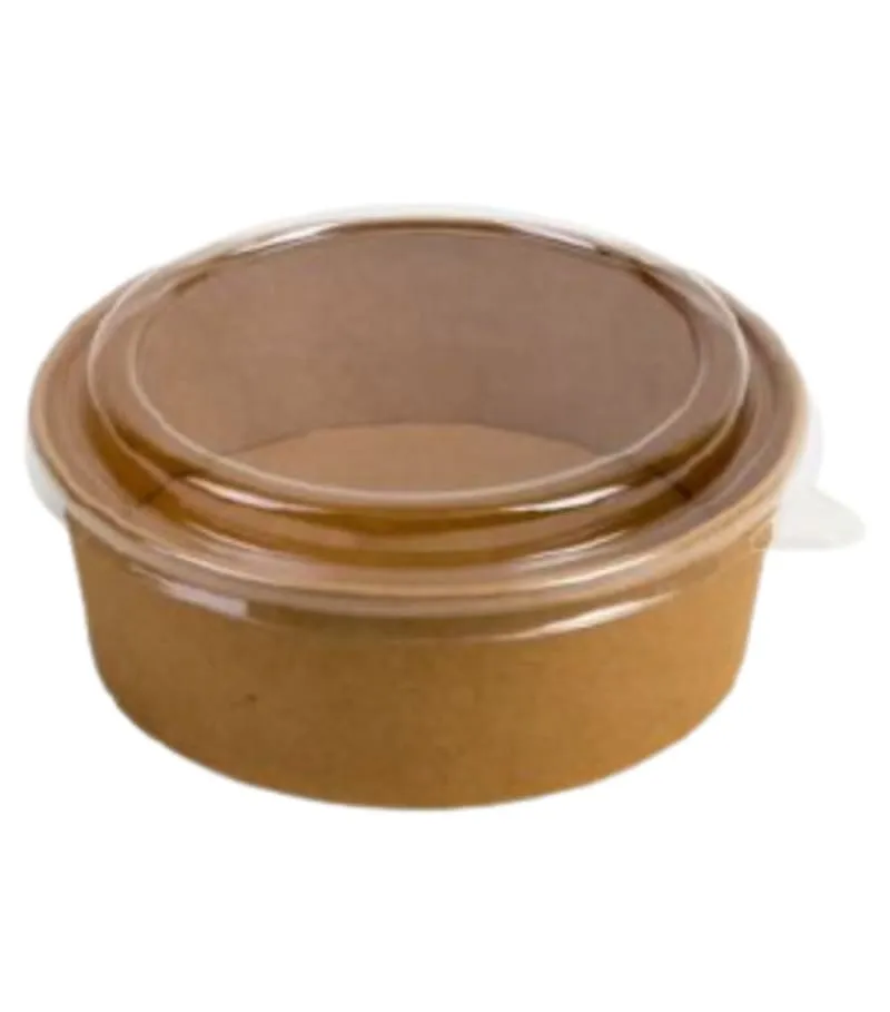 Heres Your New Product Title: Kraft Paper Takeout Bowls Disposable